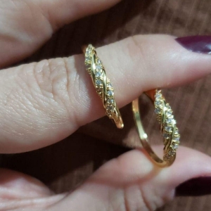 Anel Detalhe Torcido Zircônias