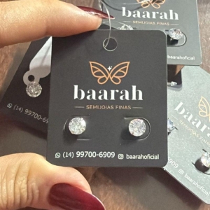 BRINCO PONTO DE LUZ ZIRCÔNIA 6MM