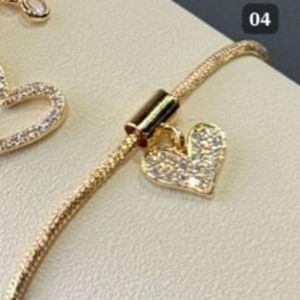 Pulseira Coração Cravejado