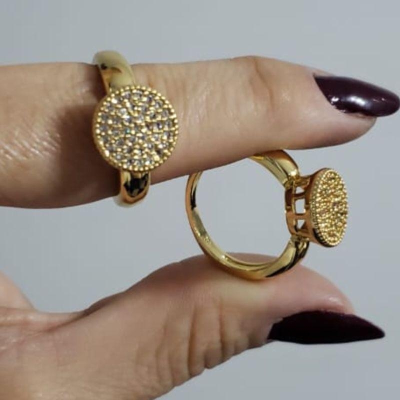 Anel Chuveiro Zircônias Base Larga