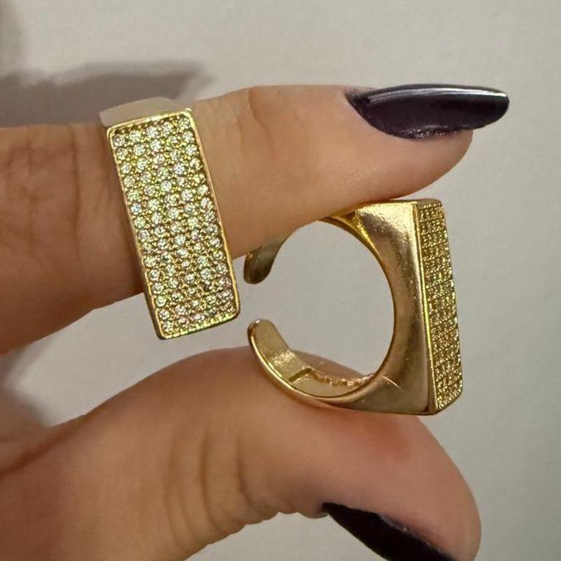 Anel Regulável Retangular Zircônias