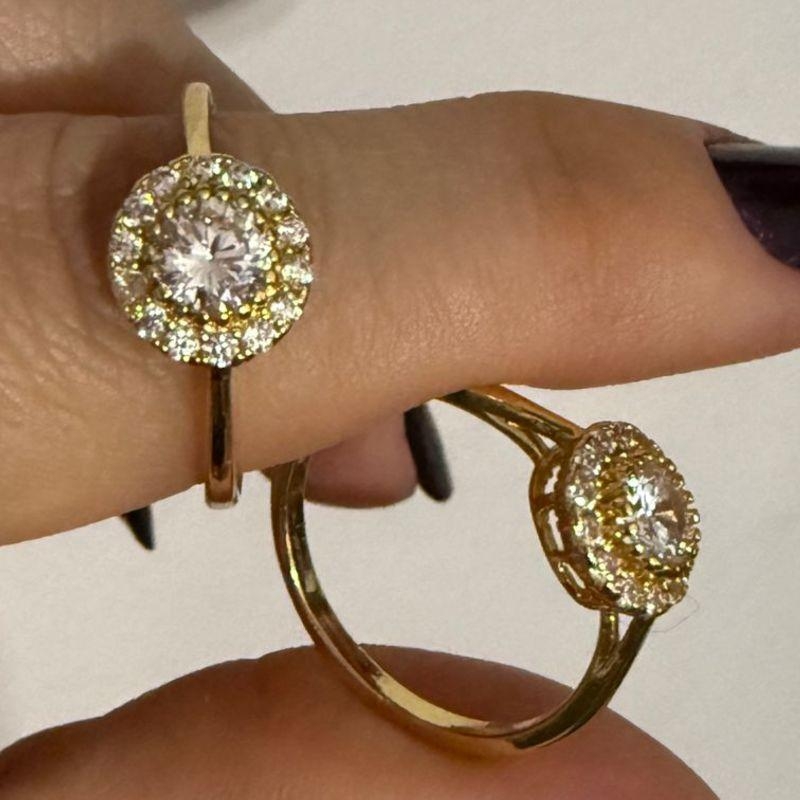 Anel Solitário e Zircônias