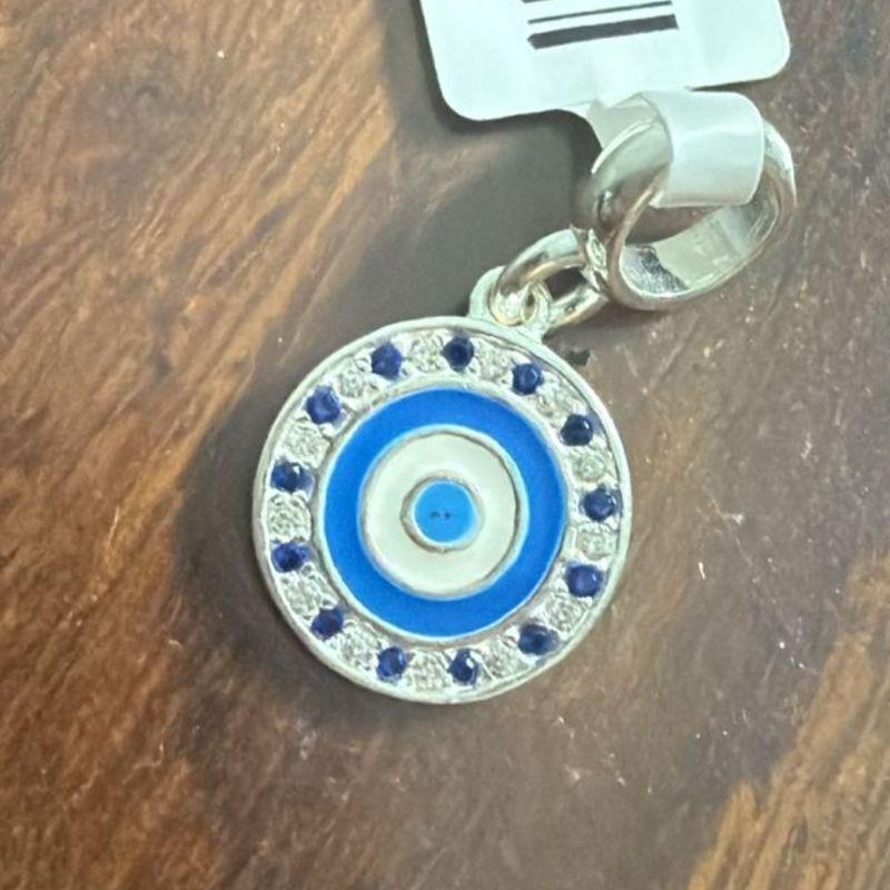 Berloque Olho Grego Zircônias Cristais e Azuis