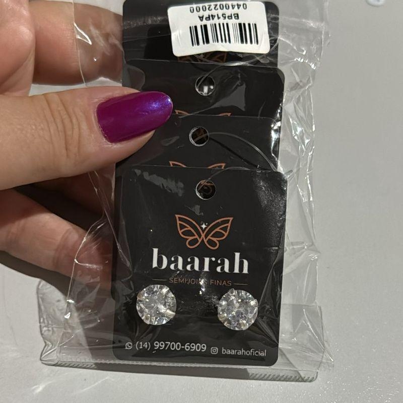 BRINCO PONTO DE LUZ ZIRCÔNIA 10MM