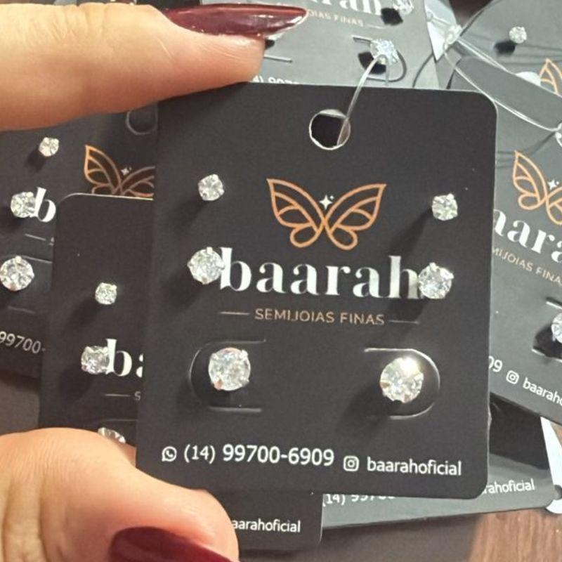 Brinco Trio Redondo Zircônia