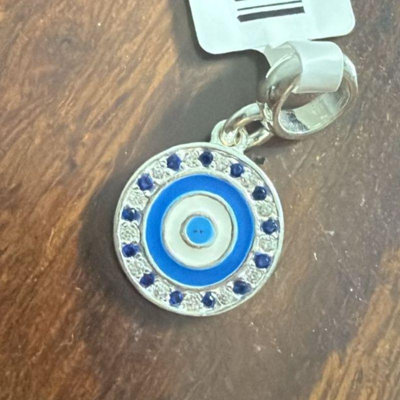 Berloque Olho Grego Zircônias Cristais e Azuis