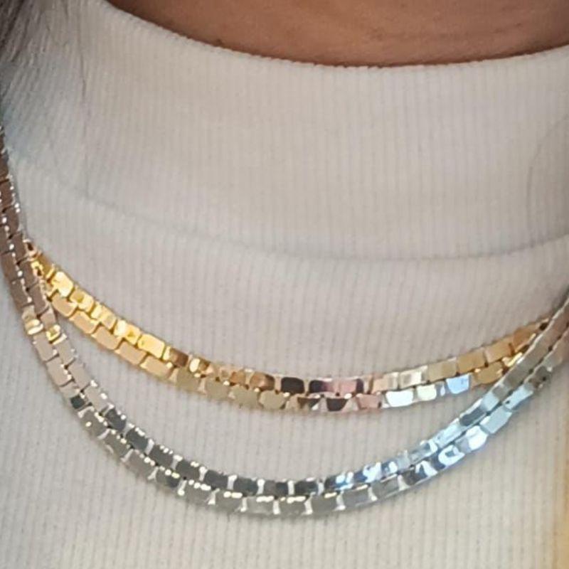 Colar Chocker Laminada Dupla